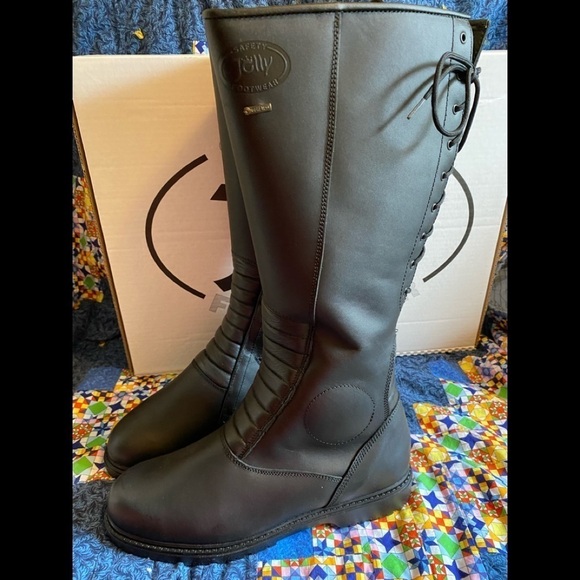 Jolly footwear Moto patrol style goretex tall motorcycle boots new